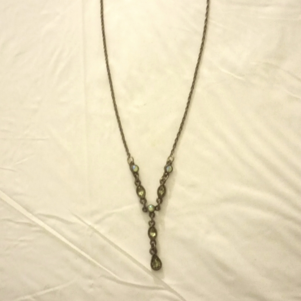 1928 Crystal Teardrop Necklace